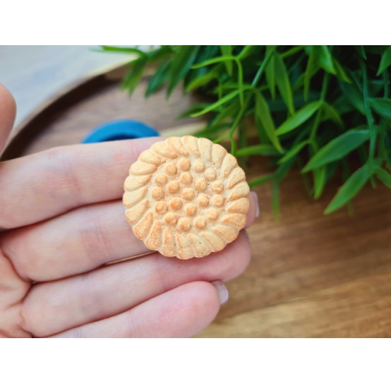 Silicone mold, Full size biscuit, style 44, ~ Ø 3.3 cm, H:0.7 cm