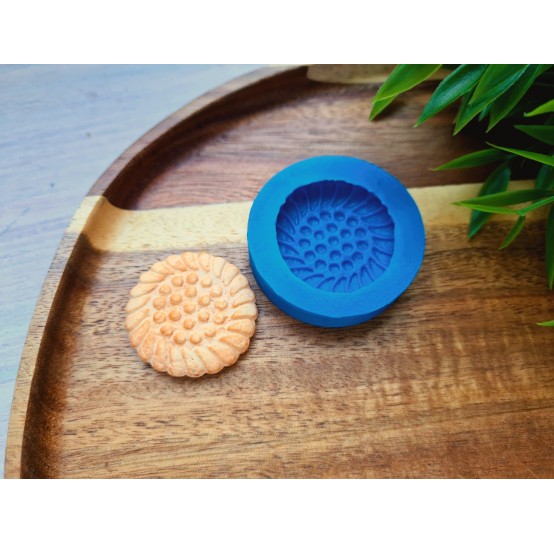Silicone mold, Full size biscuit, style 44, ~ Ø 3.3 cm, H:0.7 cm