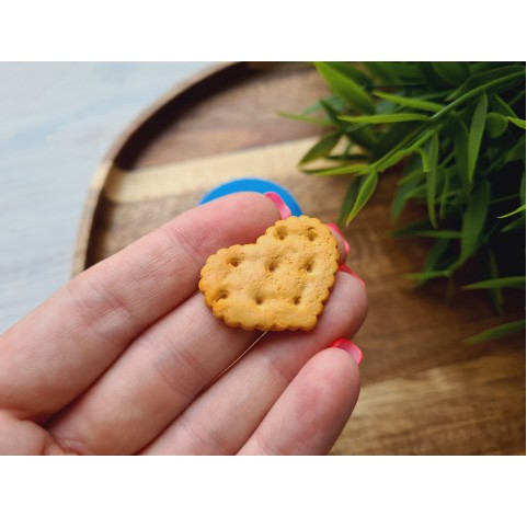 Silicone mold, Biscuit, style 1, heart, ~ 2.3*3.1 cm, H:0.3 cm