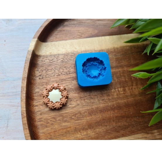 Silicone mold, Cookie, style 3, ~ Ø 2.2 cm, H:0.6 cm