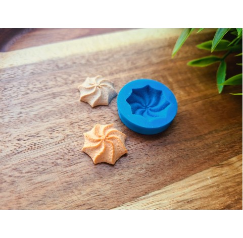 Silicone mold, Cookie, style 5, shortbread, ~ Ø 1.9 cm, H:0.5 cm