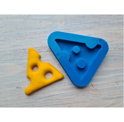 Silicone mold, Cheese slice bisquit, ~ 4.6*4.5 cm, ~ H: 0.5 cm