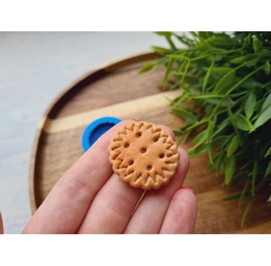 Silicone mold, Full size biscuit, style 18, ~ Ø 3-3.3 cm, H:0.7 cm