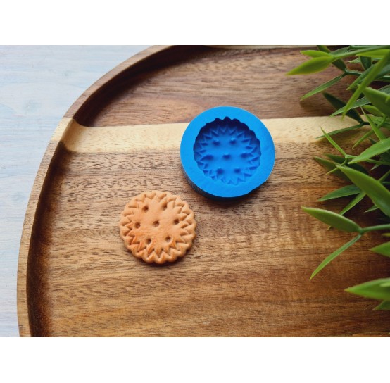 Silicone mold, Full size biscuit, style 18, ~ Ø 3-3.3 cm, H:0.7 cm