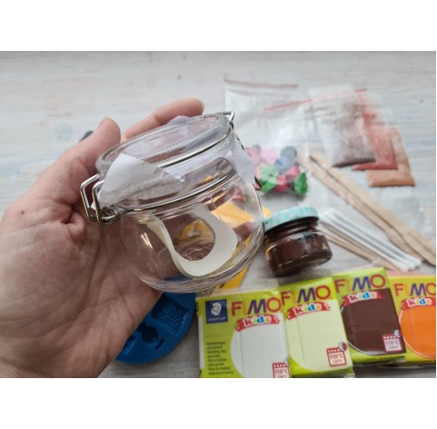 Creative set to decorate a glass jar with a free video master class