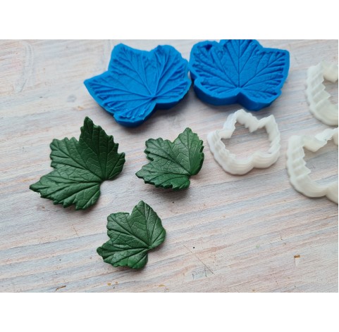 Silicone veiner, Currant leaf, set or individually