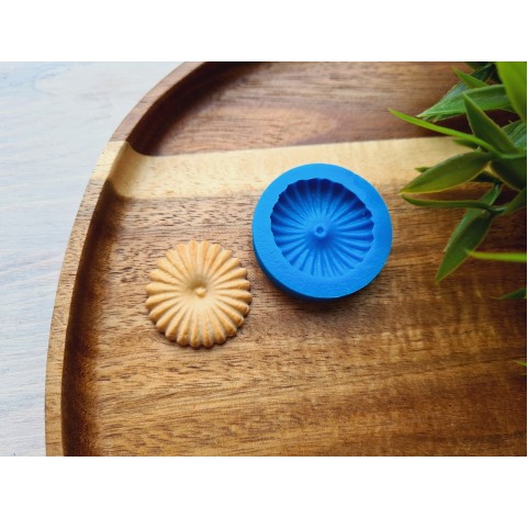 Silicone mold, Cookie, style 11, shortbread, ~ Ø 2.7 cm, H:0.5 cm