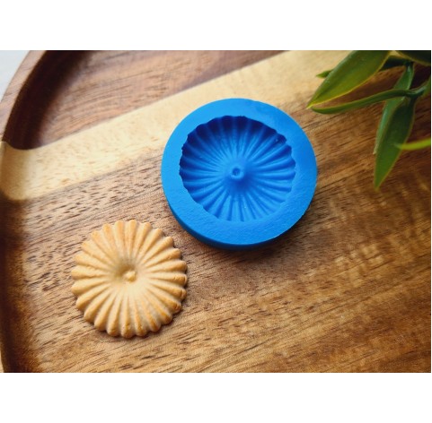 Silicone mold, Cookie, style 11, shortbread, ~ Ø 2.7 cm, H:0.5 cm