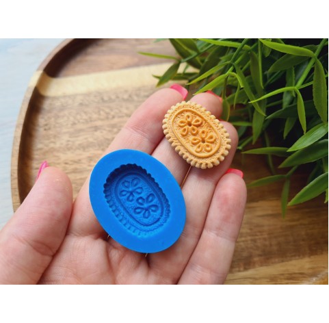 Silicone mold, Cookie, style 12, shortbread, ~ 2*2.9 cm, H:0.6 cm