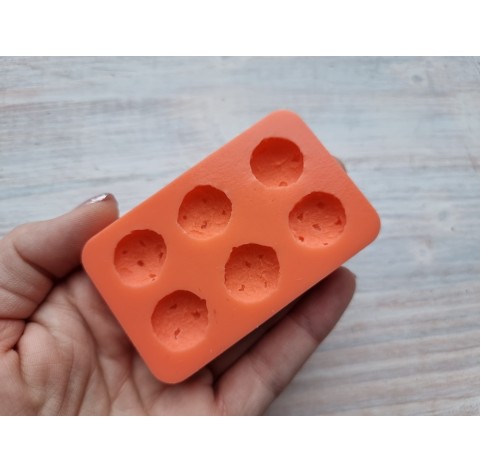 Silicone mold, Сookie set, style 12, 6 elements, ~ 1.8-2*2 cm, H:0.6-0.7 cm