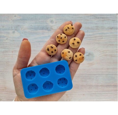 Silicone mold, Mini cookie set, style 11, 6 pcs., ~ 2 cm