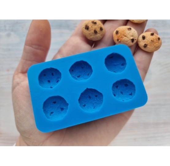 Silicone mold, Mini cookie set, style 11, 6 pcs., ~ 2 cm