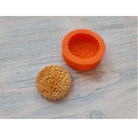 Silicone mold, Biscuit, style 9, ~ Ø 3 cm, H:1 cm