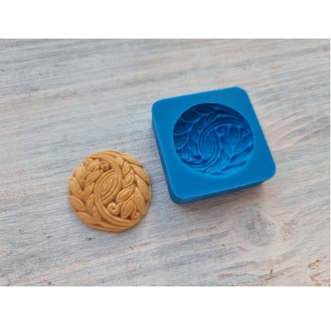 Silicone mold, Cookie 23, with floral motifs, ~ 2.7 cm