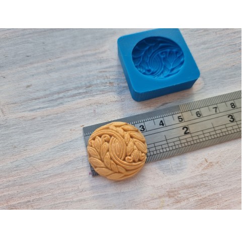 Silicone mold, Cookie 23, with floral motifs, ~ 2.7 cm