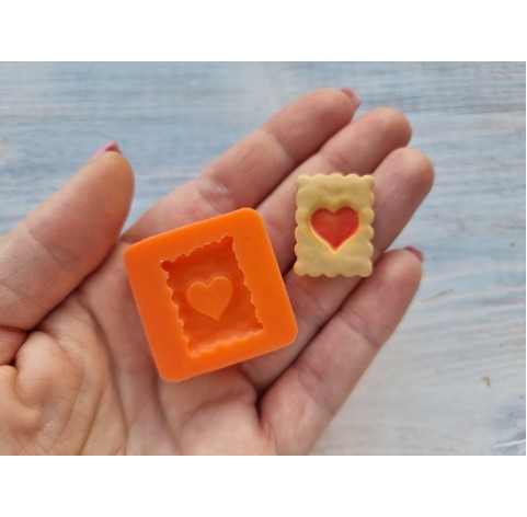 Silicone mold, Biscuit, style 2, ~ 1.9*2.6 cm, H:0.4 cm