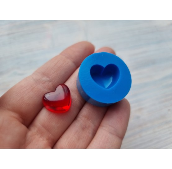 Silicone mold, Heart, style 9, ~ 1.3*1.6 cm, H:0.8 cm