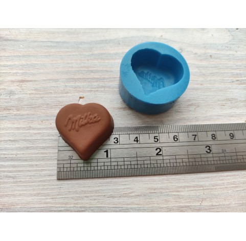 Silicone mold, Chocolate candy 4, heart, ~ 2.6 cm