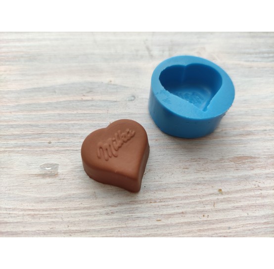 Silicone mold, Chocolate candy 4, heart, ~ 2.6 cm