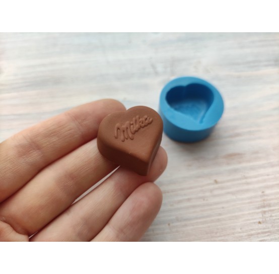 Silicone mold, Chocolate candy 4, heart, ~ 2.6 cm