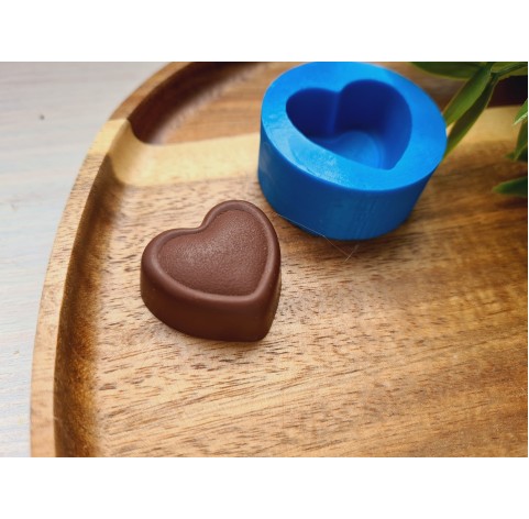 Silicone mold, Chocolate, style 5, heart, ~ 2.6*2.9 cm, H:1.3 cm