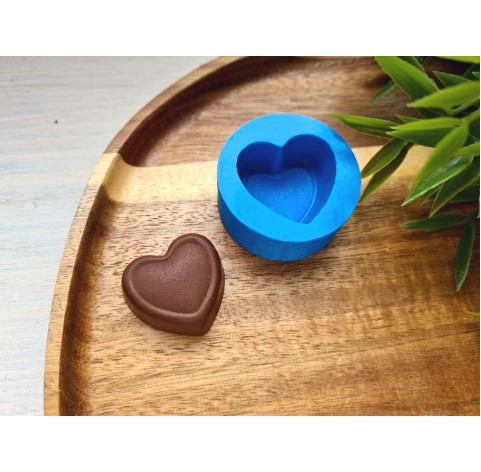 Silicone mold, Chocolate, style 5, heart, ~ 2.6*2.9 cm, H:1.3 cm