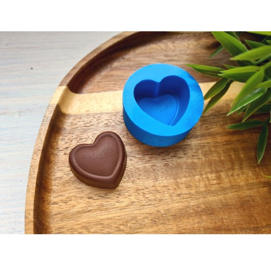 Silicone mold, Chocolate, style 5, heart, ~ 2.6*2.9 cm, H:1.3 cm