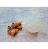 Silicone mold, Cloudberries with greens, 8 pcs., ~ Ø 0.9-1.6 cm