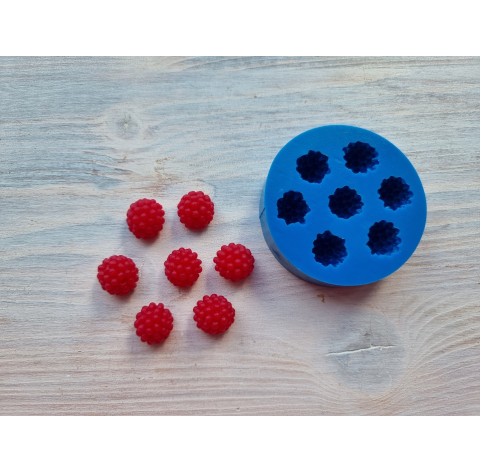 Silicone mold, Wild raspberry/blackberry, 7 pcs., ~ Ø 1.2-1.9 cm