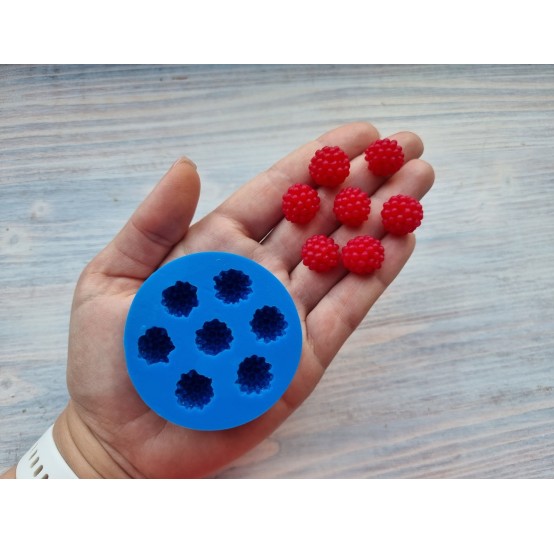 Silicone mold, Wild raspberry/blackberry, 7 elements, ~ Ø 1.5 cm, H:1.4 cm