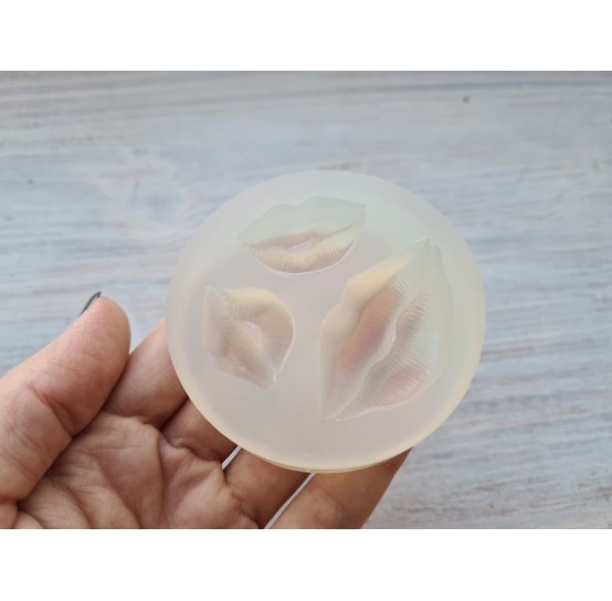 Silicone molds, Lips, 3 pcs., ~ 2.7*4.5-2*2.7cm