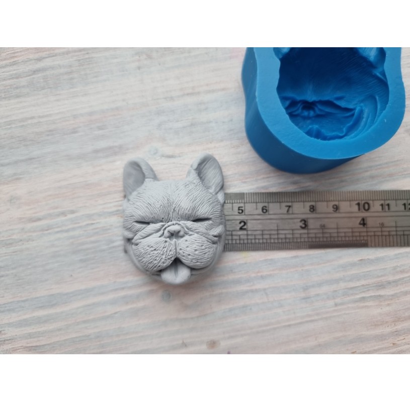 Silicone mold, Dog, French Bulldog, 2 pcs., Modeling tools for