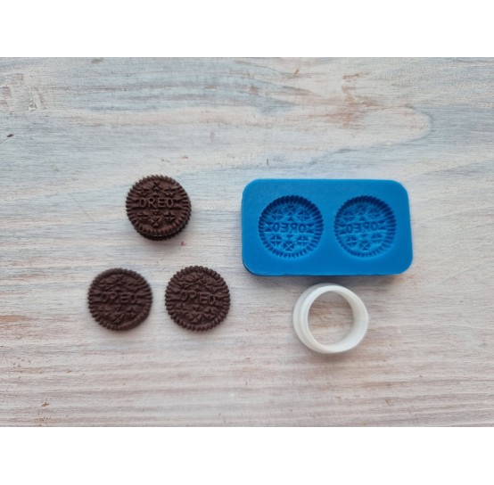 Silicone mold, Set of cookies 13, 2 pcs. + cutter, ~ Ø 1.6 cm