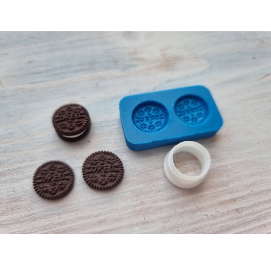 Silicone mold, Set of cookies 13, 2 pcs. + cutter, ~ Ø 1.6 cm