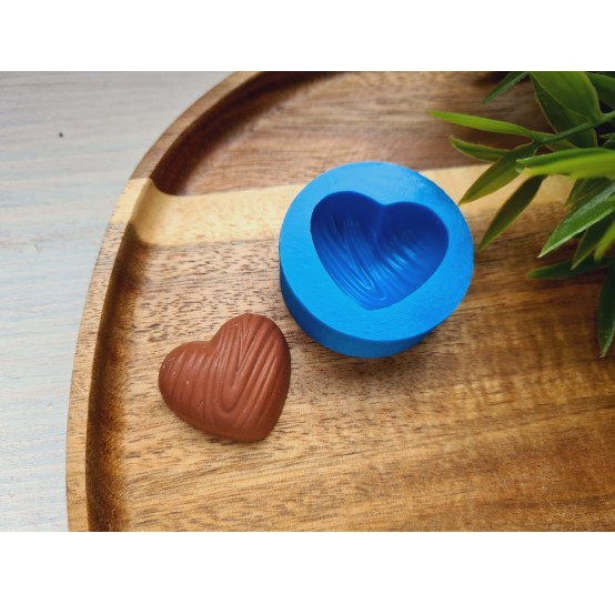 Silicone mold, Chocolate, style 13, heart, ~ 2.5*2.8 cm, H:1.3 cm