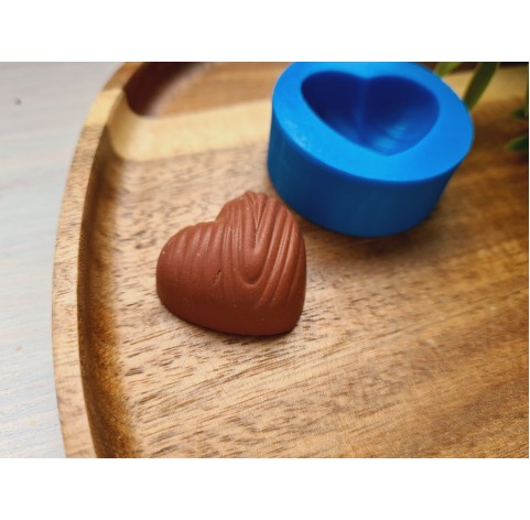 Silicone mold, Chocolate, style 13, heart, ~ 2.5*2.8 cm, H:1.3 cm