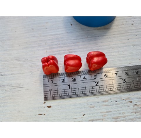 Silicone mold, Bell pepper, inverted, 3 pcs., ~ 1.5-2.1 cm