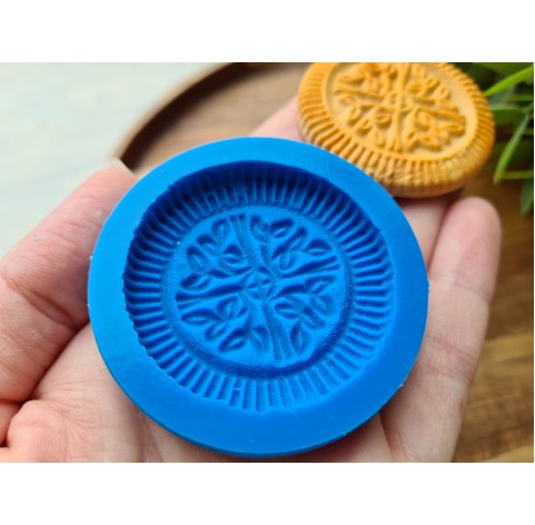 Silicone mold, Full size biscuit, style 40, ~ Ø 4.4 cm, H:0.6 cm