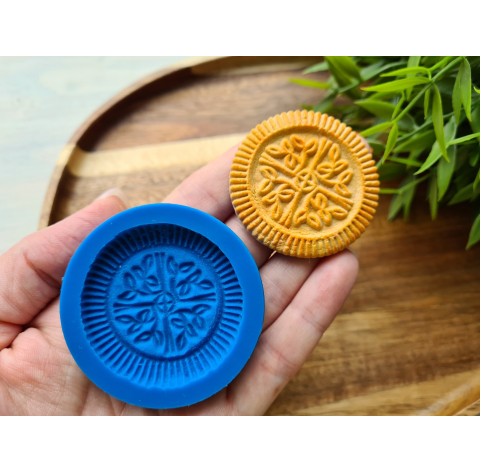 Silicone mold, Full size biscuit, style 40, ~ Ø 4.4 cm, H:0.6 cm