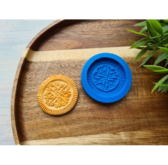 Silicone mold, Full size biscuit, style 40, ~ Ø 4.4 cm, H:0.6 cm