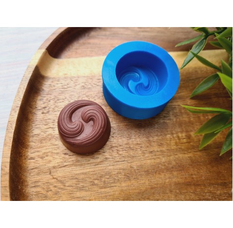 Silicone mold, Chocolate, style 25, ~ Ø 2.6 cm, H:1.3 cm