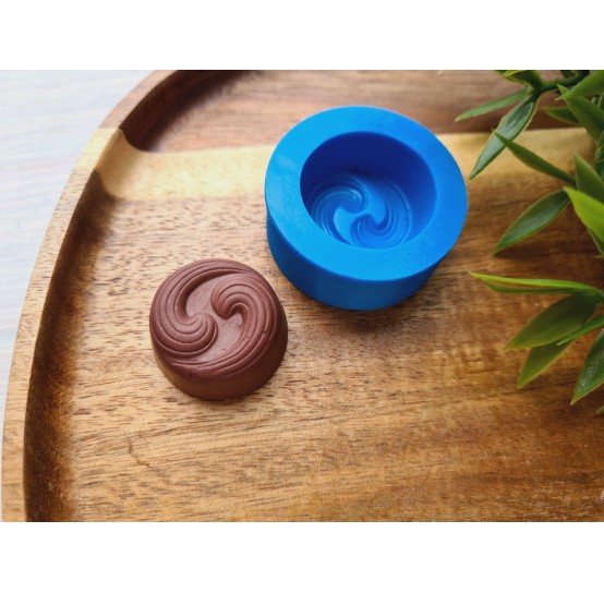 Silicone mold, Chocolate, style 25, ~ Ø 2.6 cm, H:1.3 cm