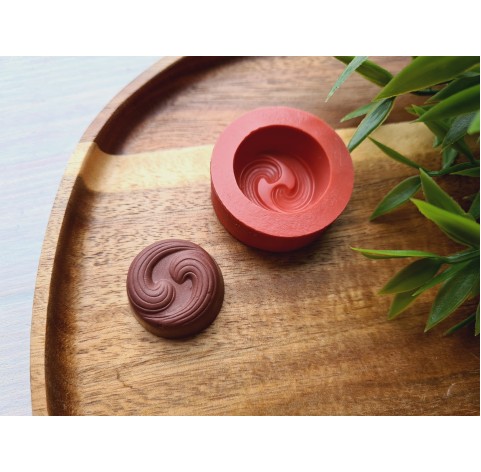 Silicone mold, Chocolate, style 25, ~ Ø 2.6 cm, H:1.3 cm