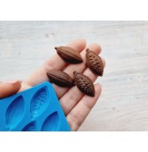 Silicone mold, Cocoa beans, 4 pcs., ~ 1.4-3.1 cm