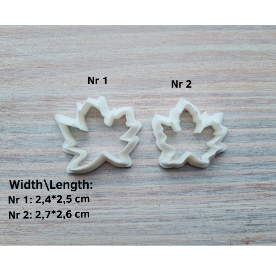 Silicone veiner, Maple leaf, set or individually