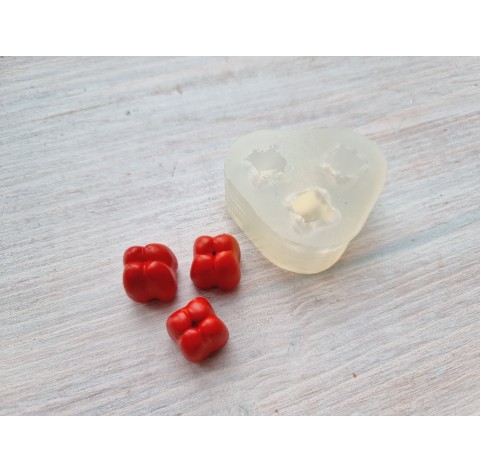 Silicone mold, Bell pepper, inverted, 3 elements, ~ Ø 1.5-1.7 cm, H:1.5 cm