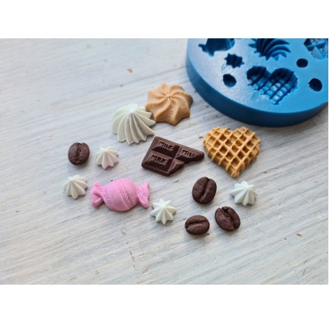 Silicone mold, Set of sweets, 13 pcs., ~ 0.7-2.5 cm