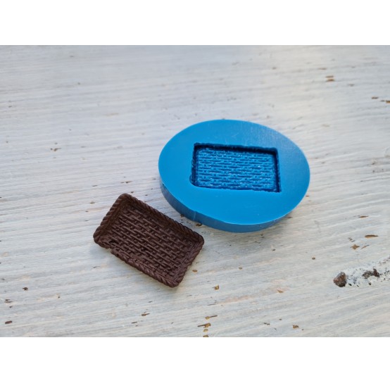 Silicone mold, Wicker basket 2, ~ 2*3.5 cm, ~ H:0.05 cm