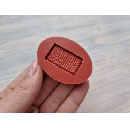 Silicone mold, Wicker basket 2, ~ 2*3.5 cm, ~ H:0.05 cm