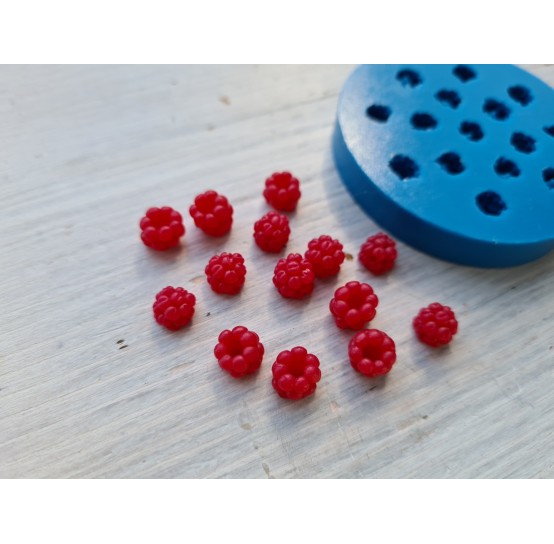 Silicone mold, Mini raspberry mix, 15 pcs., ~ Ø 0.7-1.3 cm